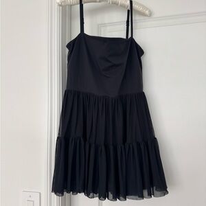 Black Tiered Spaghetti Strap Dress - Blogilates